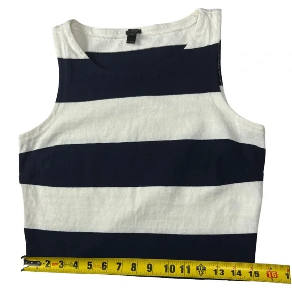 J. Crew Women's Navy/White Striped Cropped Tank Top XS/Rugby Knit Wrap Skirt XXS - Picture 6 of 15